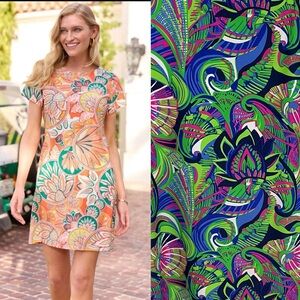 Jude Connally Green Ella Jude Cloth Mini Dress Size
Small Tropical Office.    23
